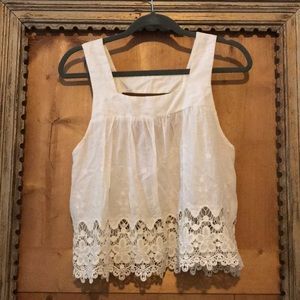 Boho White Crochet Top